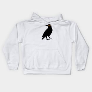 Cursed Crow - Yellow Kids Hoodie